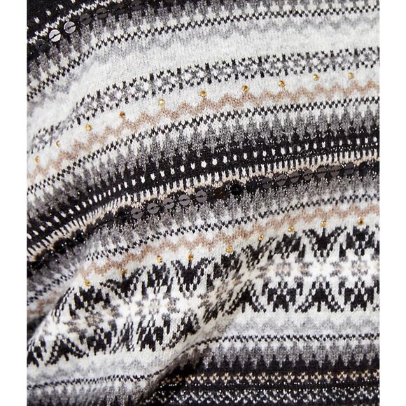 NWT Womens Plus Size 16 to 18 Ann Taylor LOFT Fair Isle Stripe Knit Sweater NEW - Picture 3 of 3